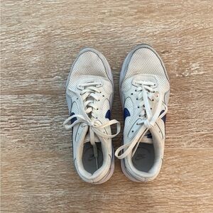 Nike White and Blue Athletic Shoes Sz 9.5